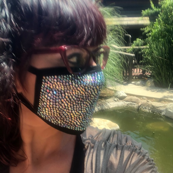 COPY - Face Mask with Rhinestones - Picture 2 of 4